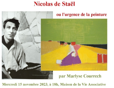 affichette Nicolas de Staël conférence Marlyse Courrech