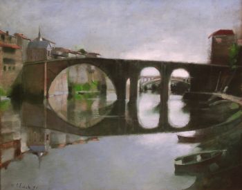 SCHENCK Le pont-vieux à Villeneuve