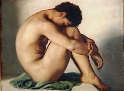 H. FLANDRIN   Jeune homme...